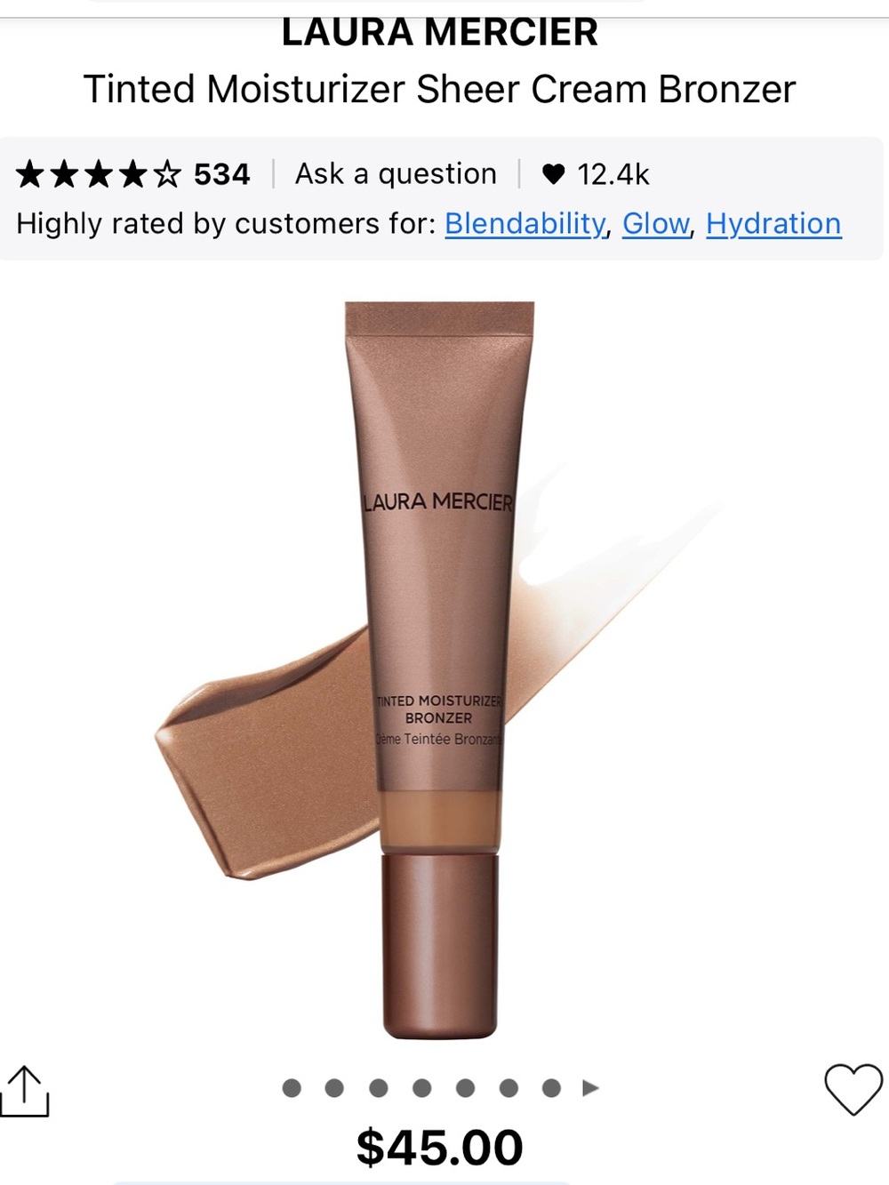 LAURA MERCIER - Tinted Moisturizer Sheer Cream Bronzer - 04 Sunlight - medium br